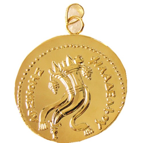 P(07)Coin Pendant Greek Oktodrachme Agypten Ptolemaios II 283-246 Gold Plated Fashion Jewelry(diameter:28mm)
