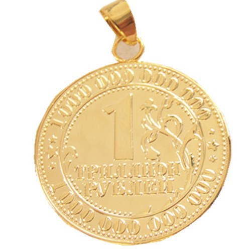 P(06)Coin Pendant Russian Coins Personality Gift for Dear Dad Gold Plated Fashion Jewelry(diameter:28.2mm)