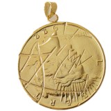 P(18)Coin Pendant Peace Dollar 1922 Two Heads Necklace Gold Plated Coin Fashion Jewelry