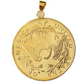 P(21)Coin Pendant US 1794 Flowing Hair Necklace Gold Plated / Silver Plated Coin Fashion Jewelry