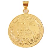 P(06)Coin Pendant Russian Coins Personality Gift for Dear Dad Gold Plated Fashion Jewelry(diameter:28.2mm)