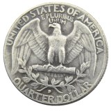 W(02)Hobo Creative 1936D Washington Quarter Dollars skull zombie skeleton hand carved Copy Coins