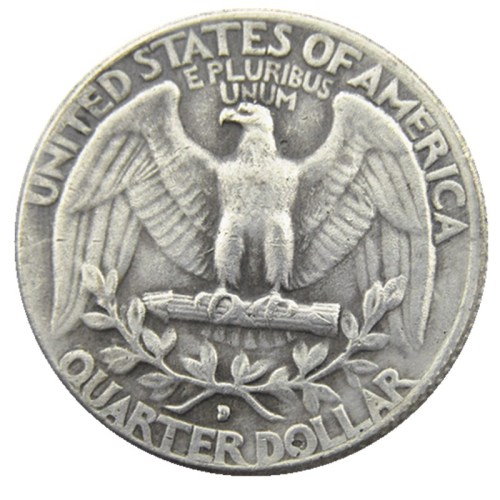 W(02)Hobo Creative 1936D Washington Quarter Dollars skull zombie skeleton hand carved Copy Coins