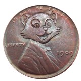 US(05) Hobo Nickel 1909 Lincoln Wheat Penny Pressed Copy Coin