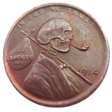 US(06) Hobo Nickel 1914 Lincoln Wheat Penny Pressed Copy Coin