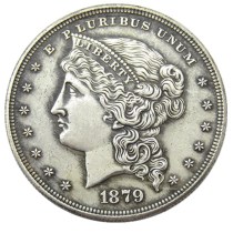 USA 1879 Metric Dollar Patterns Silver Plated Copy Coin