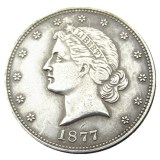 USA 1877 Paguet Head Half Dollar Patterns Silver Plated Copy Coin