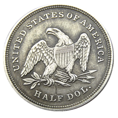 USA 1839 Backward Head Half Dollar Patterns Silver Plated Copy Coin
