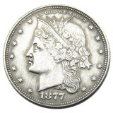 USA 1877 Cornet Head Half Dollar Patterns Silver Plated Copy Coin