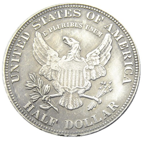 USA 1877 Cornet Head Half Dollar Patterns Silver Plated Copy Coin