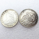 US Capped A set of(1831-1838)8pcs Quater Dollar Silver Plated Copy Coin