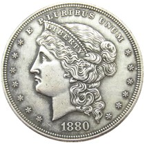 USA 1880 Metric Dollar Patterns Silver Plated Copy Coin USA 1880 Metric Dollar Patterns Silver Plated Copy Coin