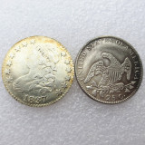 US Capped A set of(1831-1838)8pcs Quater Dollar Silver Plated Copy Coin