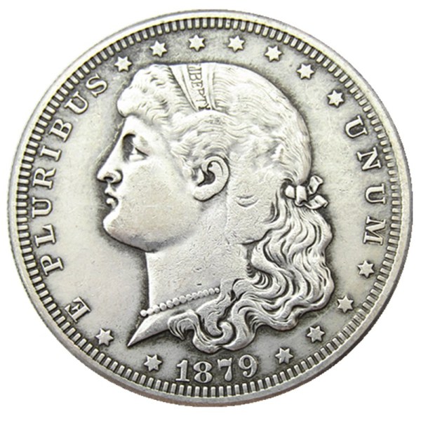 USA 1879 Schoolgirl Dollar Patterns Silver Plated Copy Coin
