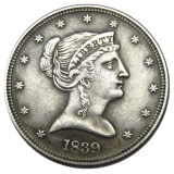 USA 1839 Backward Head Half Dollar Patterns Silver Plated Copy Coin