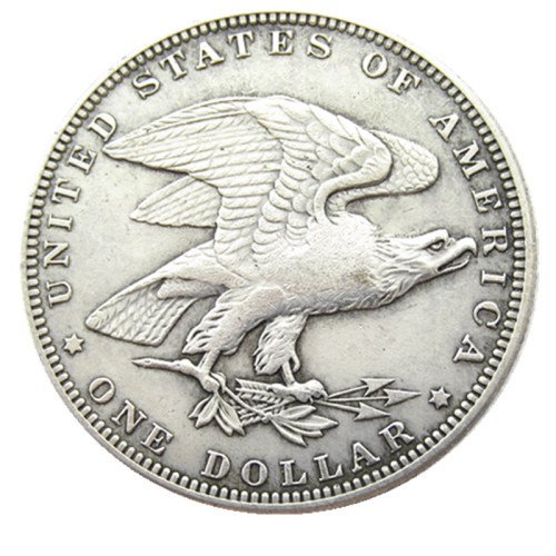 USA 1882 $1 Shield Earring Dollar Patterns Silver Plated Copy Coin