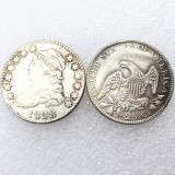 US Capped A set of(1831-1838)8pcs Quater Dollar Silver Plated Copy Coin