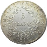 France 5 Francs 1811A-T 12pcs Different Mintmark Silver Plated Copy Coins