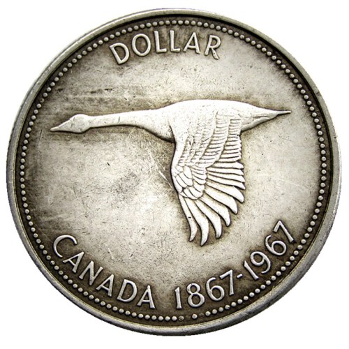 Hobo Canada 1 Dollar 1967 ELIZABETH II DEI GRATIA REGINA (1st portrait) Canadian Dollar Silver Plated Copy Coins