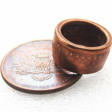 US Momento Mori Copy Coins Copper 'eagle' Ring Handmade In Sizes 8-16