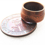 US Momento Mori Copy Coins Copper 'Head' Ring Handmade In Sizes 8-16
