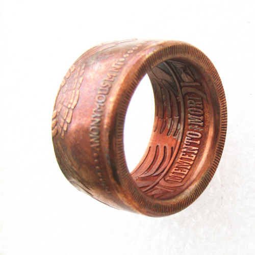 US Momento Mori Copy Coins Copper 'eagle' Ring Handmade In Sizes 8-16