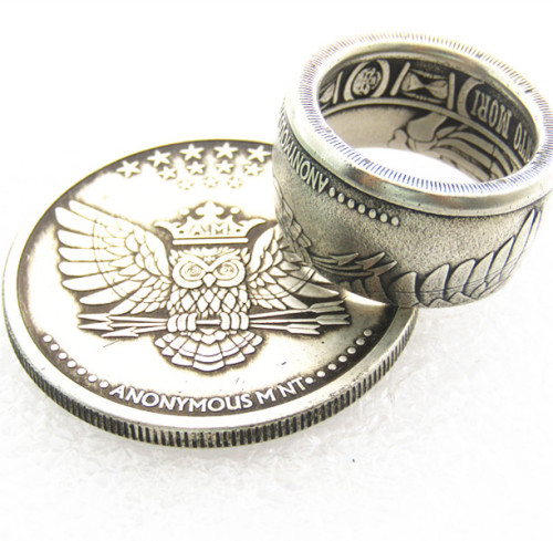 US Momento Mori Copy Coins Alloy Ring Handmade In Sizes 8-16
