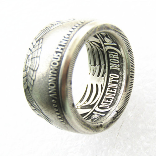 US Momento Mori Copy Coins Alloy Ring Handmade In Sizes 8-16