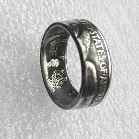 Walking Half Dollar Ring 1917 'eagle’Handmade Silver Plated Coin Ring In Sizes 6-14