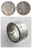 Handmade Ring By Panama 1947 'Head' Selection Balboa Silver Plated Copy Coins In Sizes 8-16