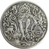 HB133 HOBO US Morgan Silver Plated Dollar skull zombie skeleton Copy Coin
