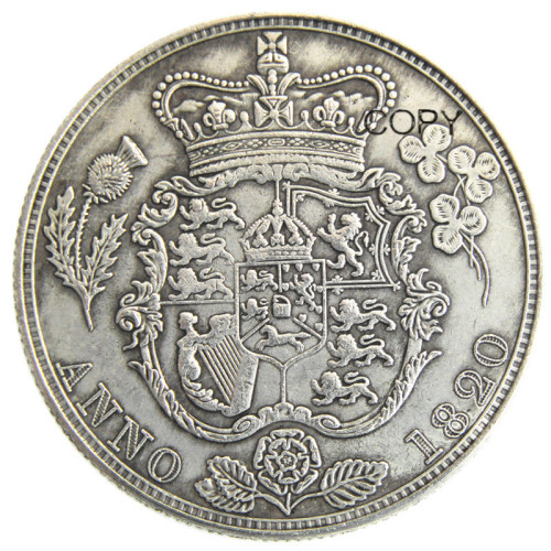 UF(26)Great Britain George IV 1820 Half Crown Copy Coin