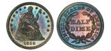 USA 5pcs/lot 1838-1873POS 100pcs Liberty Seated Half Dime Silver Plated Copy Coins