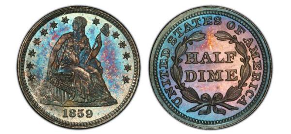 USA 5pcs/lot 1838-1873POS 100pcs Liberty Seated Half Dime Silver Plated Copy Coins