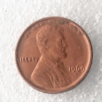 US 1969S Double Lincoln Penny Cent 100% Copper Copy Coin