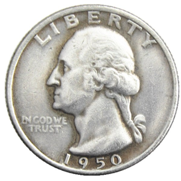 US Coins 1950P/S/D Washington Quarter Dollar Silver Plated Copy Coin