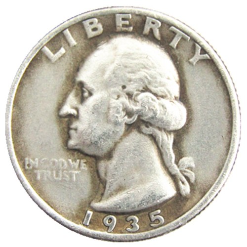 US Coins 1935P/S/D Washington Quarter Dollar Silver Plated Copy Coin