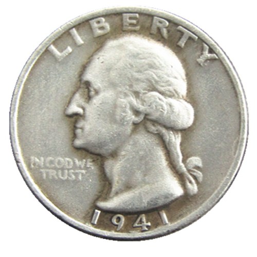 US Coins 1941P/S/D Washington Quarter Dollar Silver Plated Copy Coin