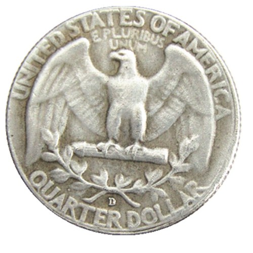 US Coins 1935P/S/D Washington Quarter Dollar Silver Plated Copy Coin