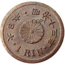 JP(52)Japan Meiji 13 Year 1 Rin Copper Copy Coins