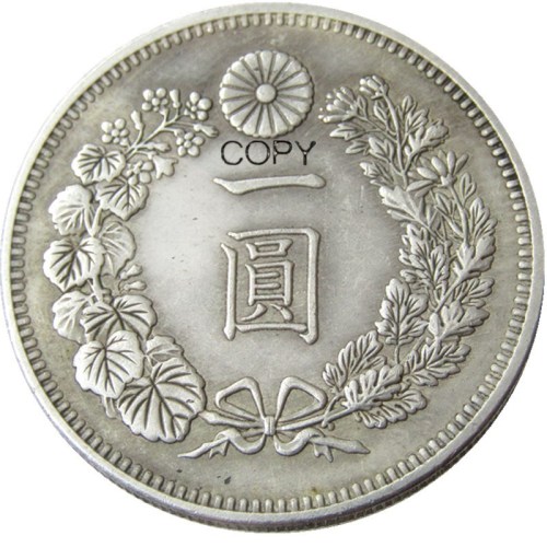 JP(79)Japan Asia Taisho 3 Year Trade Dollar Silver Plated Coin Copy