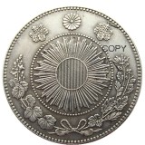 JP(80) Japan Asia Meiji 3 Year Trade Dollar Silver Plated Coin Copy