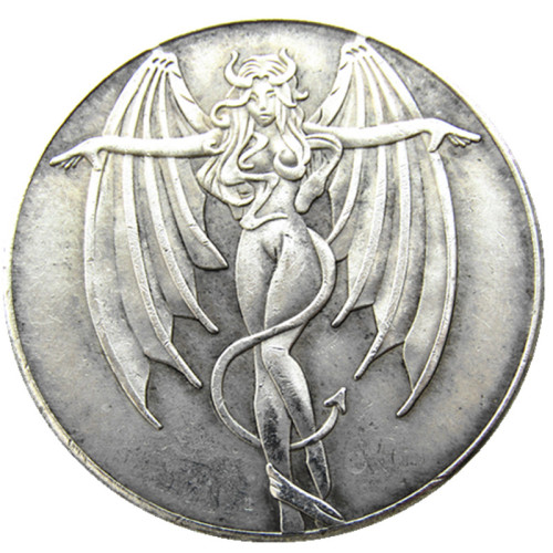 #147 HOBO US Morgan Silver Plated Dollar skull zombie skeleton Copy Coin
