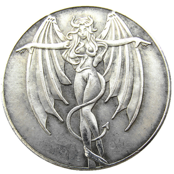 #147 HOBO US Morgan Silver Plated Dollar skull zombie skeleton Copy Coin