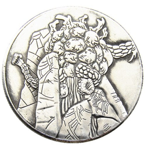 #138 HOBO US Morgan Silver Plated Dollar skull zombie skeleton Copy Coin