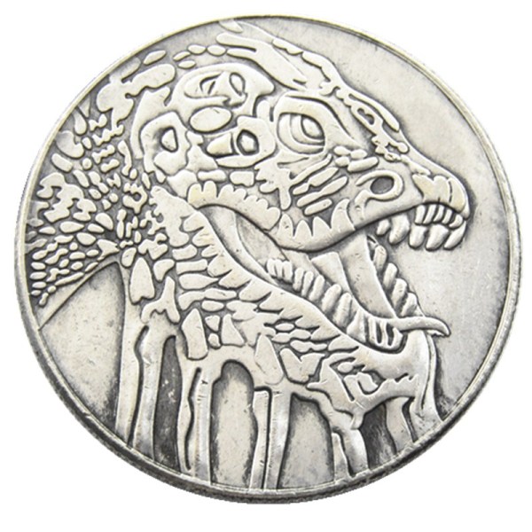 #139 HOBO US Morgan Silver Plated Dollar skull zombie skeleton Copy Coin
