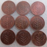 Palestine A set of(1927-1946) 9pcs 1 Mil 100% Copper Copy Decorate Coin