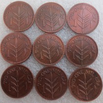 Palestine A set of(1927-1946) 9pcs 1 Mil 100% Copper Copy Decorate Coin
