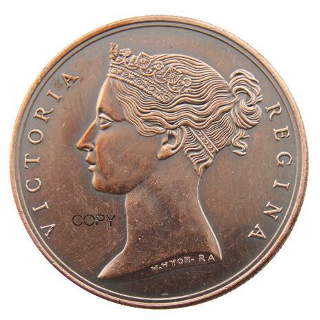 HK(01)Hong Kong Britain Colony 1842 Victoria Copper Unadtpted  Frist Opium War' Military copy coins(37mm)