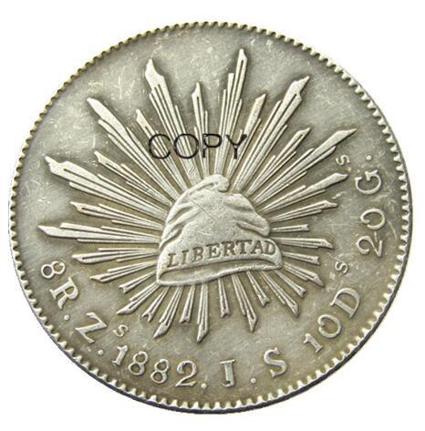 Mexico 8 Reales 1882 Silver Plated Copy Coins